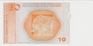 Bosnia and Herzegovina 10 Konvertibilnih, 1998 reverse